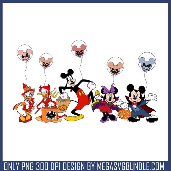 Mickey friends halloween night png, halloween ends​ png, mickey mouse png