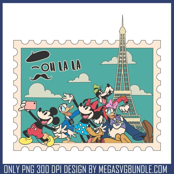 Oh la la mickey mouse paris png, paris baguette​ png, mickey friends png