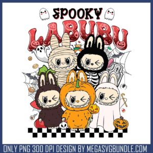 Spooky halloween labubu png, labubu box png, halloween costumes​ png