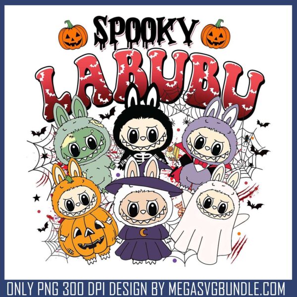 Spooky labubu costume png, happy halloween​ png, labubu outfits​ png