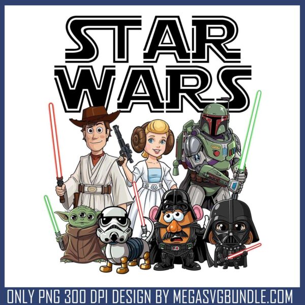 Toy story x star wars png, star wars png, toy story png