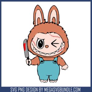 Labubu butchers svg, popmart labubu​ svg, happy halloween​ svg