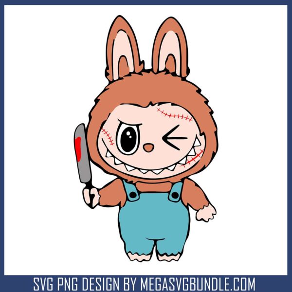 Labubu butchers svg, popmart labubu​ svg, happy halloween​ svg