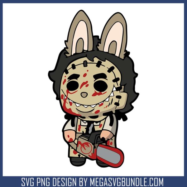 Labubu chainsaw killer svg, labubu plush​ svg, halloween town​ svg