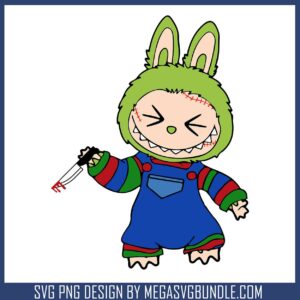 Labubu green chucky svg, pop mart labubu​ svg, chucky movies​ svg
