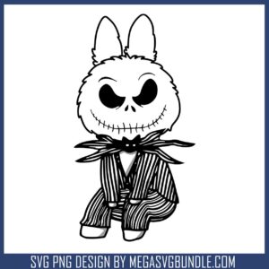 Labubu jack skellington svg, nightmare before christmas​ svg, labubu​ svg