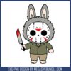 Labubu jason voorhees pumpkin svg, halloween pumpkin svg, labubu doll svg