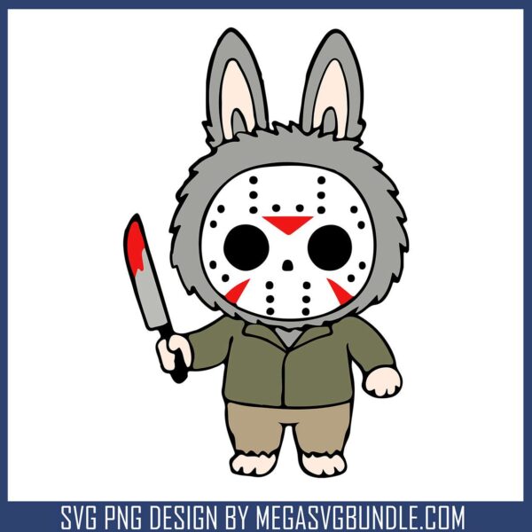 Labubu jason killers svg, labubu outfits​ svg, halloween movie​ svg