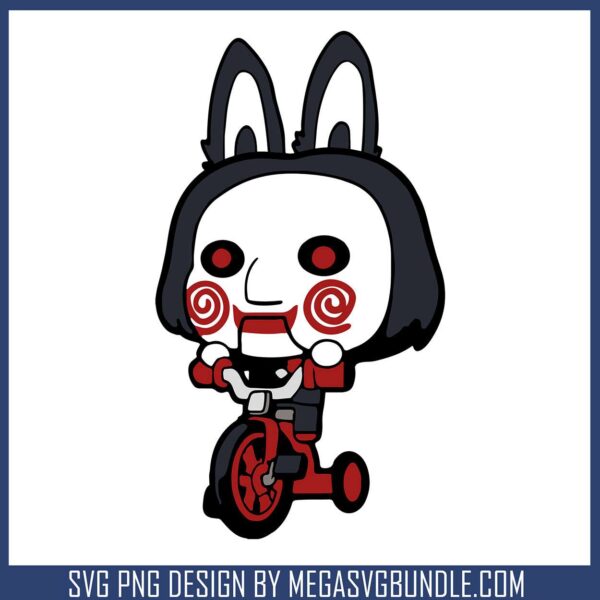 Labubu jigsaw bike svg, jigsaw costume​​ svg, dada labubu​ svg