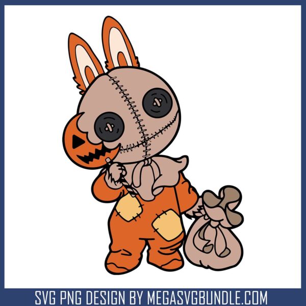 Labubu nightmare pumpkin svg, halloween costume​ svg, big labubu​ svg