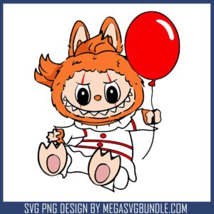 Labubu pennywise svg, secret labubu​ svg, pennywise costume svg