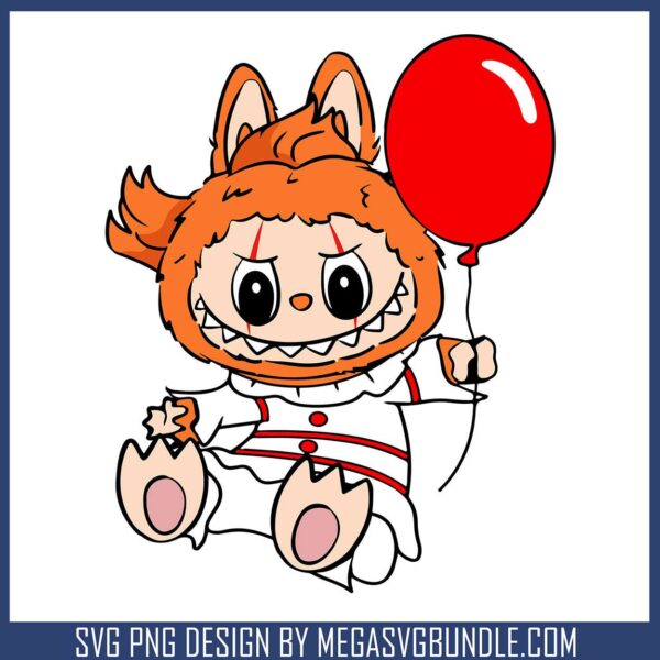 Labubu pennywise svg, secret labubu​ svg, pennywise costume svg