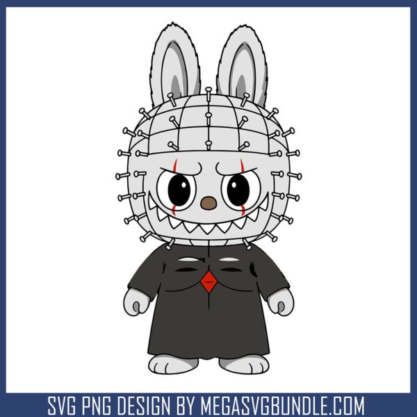 Labubu pinhead svg, the monsters labubu​ svg, pinhead hellraiser​ svg