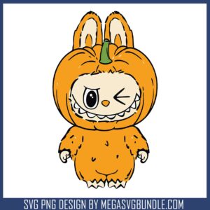Labubu pumpkin head svg, spirit halloween​ svg, labubu dolls​ svg