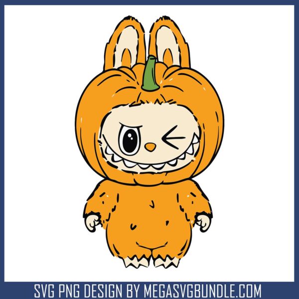 Labubu pumpkin head svg, spirit halloween​ svg, labubu dolls​ svg
