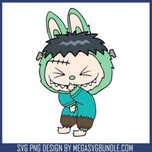 Labubu scars face svg, labubu art​ svg, happy halloween​ svg