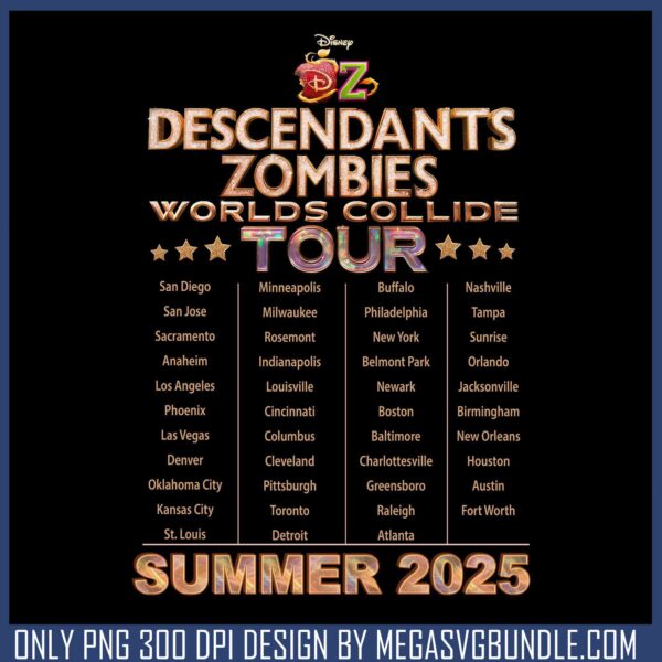 Ds tour summer 2025 png, disney descendants​ png, disney tour png