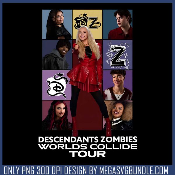 Dz group members black png, descendants zombies tour​ png, disney world png