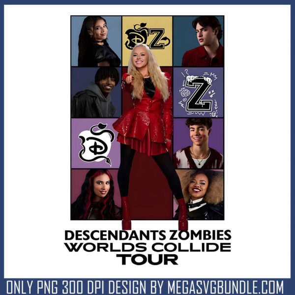 Dz group members png, descendants zombies worlds collide tour​ png, disney world png