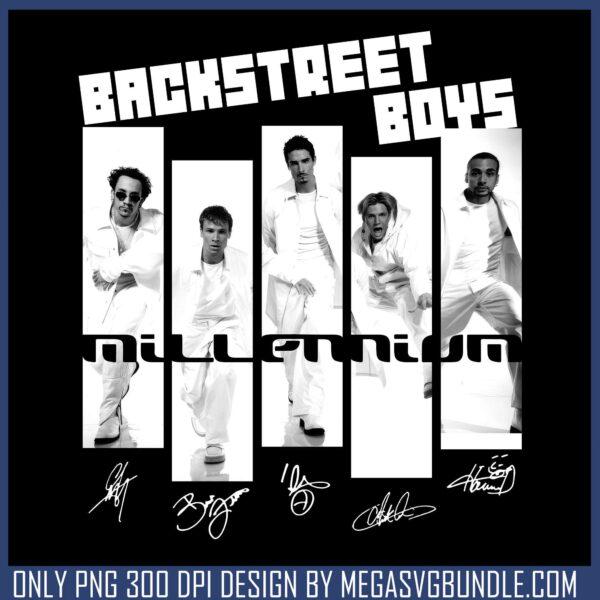 Millennium white signature png, 90s pop songs​ png, backstreet boys​ png