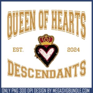 Queen of heart est 2024 png, descendants zombies​​ png, disney plus png