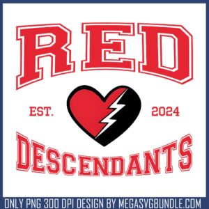 Red descendants est 2024 png, descendants and zombies tour​​ png, disney tour png