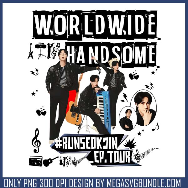 Run seokjin ep tour designs png, bts​ jin png, bts merch​ png