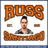 Russ santiago orange and white png, russ rapper​ png, rap music​ png