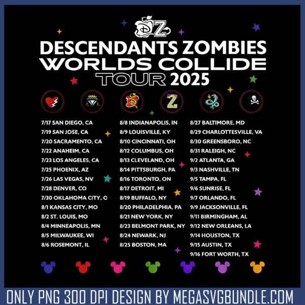 World collide dz png, descendants zombies tour​ png, disney plus png
