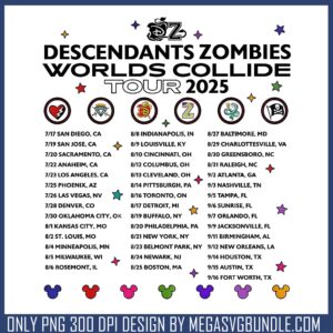 World collide dz white png, descendants zombies tour​ png, disney plus png