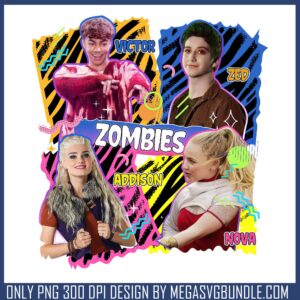 Zombies members png, zombies disney​ png, disney movies png