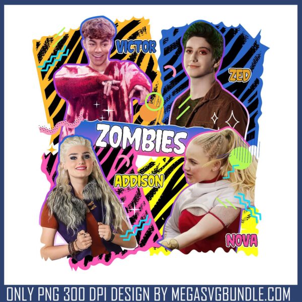Zombies members png, zombies disney​ png, disney movies png