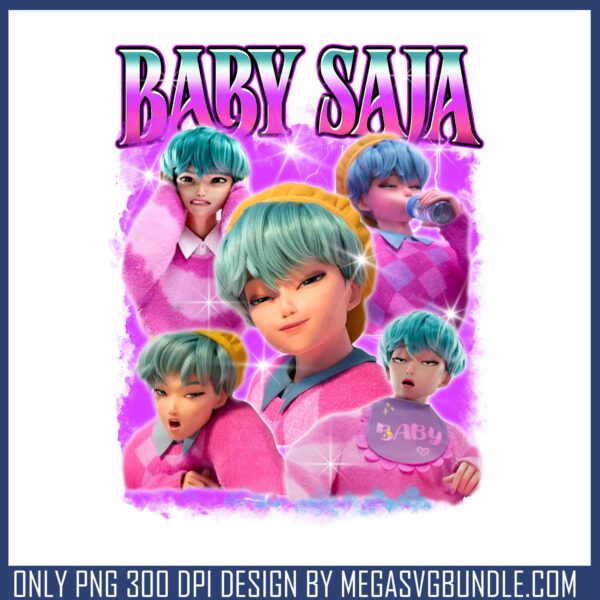 Baby saja design png, baby saja png, kpop demon hunters png