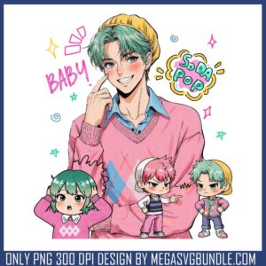 Baby soda pop design png, baby soda pop png, kpop saja png