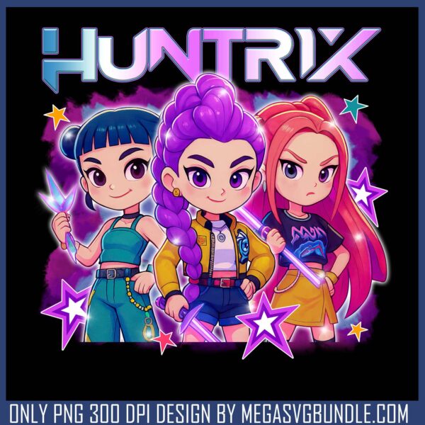 Chibi huntrix girl black png, huntrix netflix png, huntrix band png