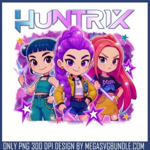 Chibi huntrix girl png, huntrix netflix png, huntrix band png