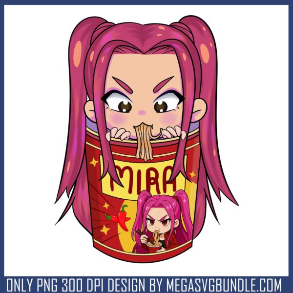 Mira ramyeon png, huntrix ramyeon png, mira huntrix png