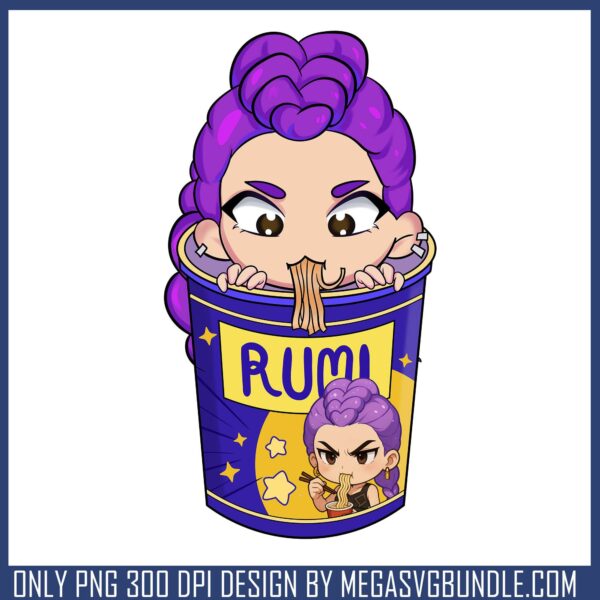 Rumi ramyeon png, huntrix ramyeon png, rumi huntrix png