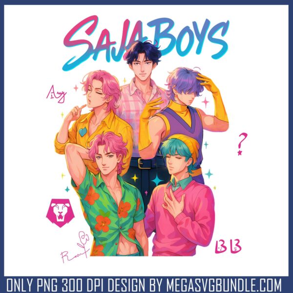 Saja band design png, saja boys band png, love saja boys png