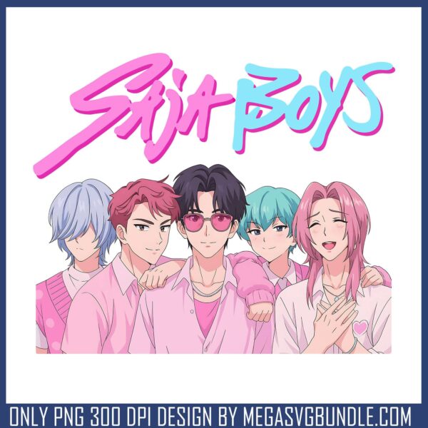 Saja boys pink theme png, saja boys band png, romance saja png