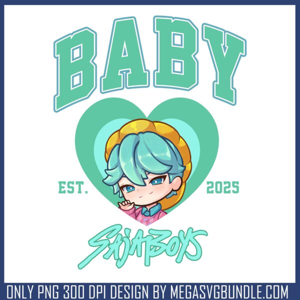 Sajaboys baby est 2025 png, baby saja png, love saja boys png