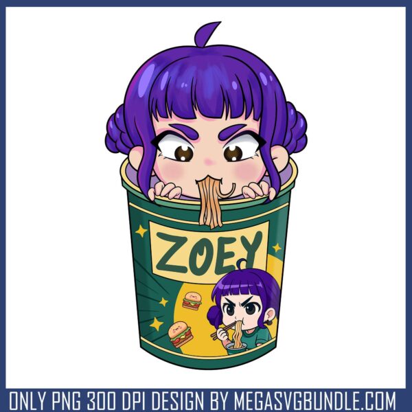 Zoey ramyeon png, huntrix ramyeon png, zoey huntrix png