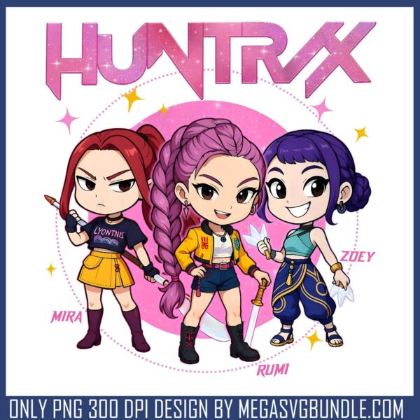 Chibi huntrix girl design png, huntrix girl png, huntrix band png
