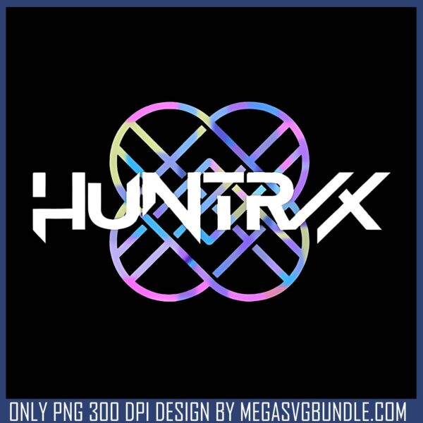 Huntrix band name design png, huntrix logo png, huntrix band png