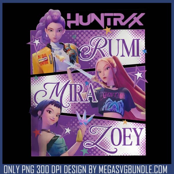 Huntrix member design png, huntrix band png, huntrix member png