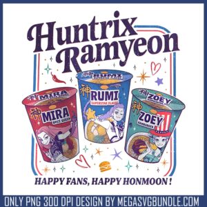 Huntrix ramyeon black png, huntrix ramyeon png, huntrix band png