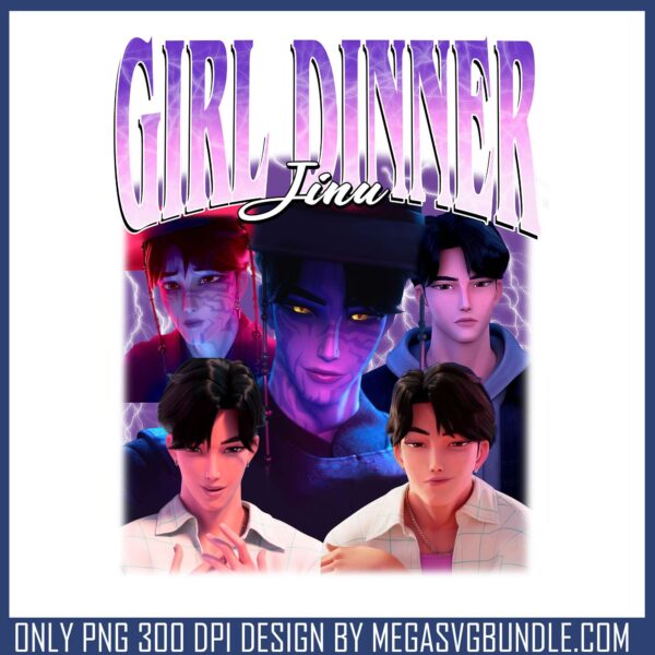 Jinu girl dinner white png, jinu saja png, saja boys band png