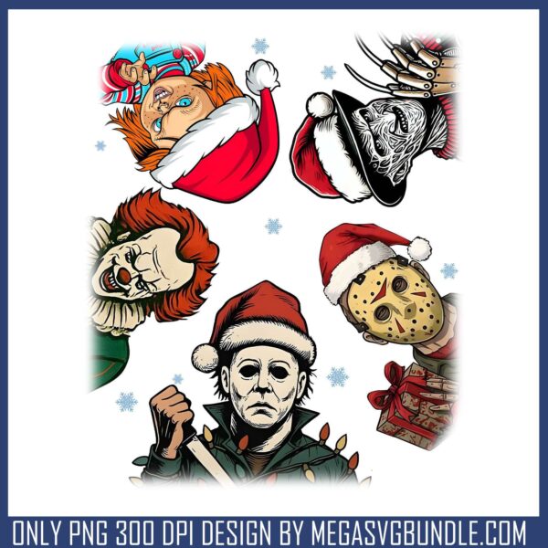 Christmas killers png, christmas movies png, horror movies png