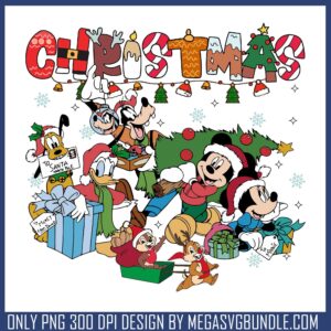 Christmas mickey spirit png, mickey mouse png, christmas spirit png
