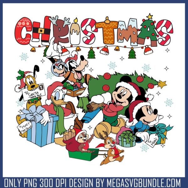 Christmas mickey spirit png, mickey mouse png, christmas spirit png